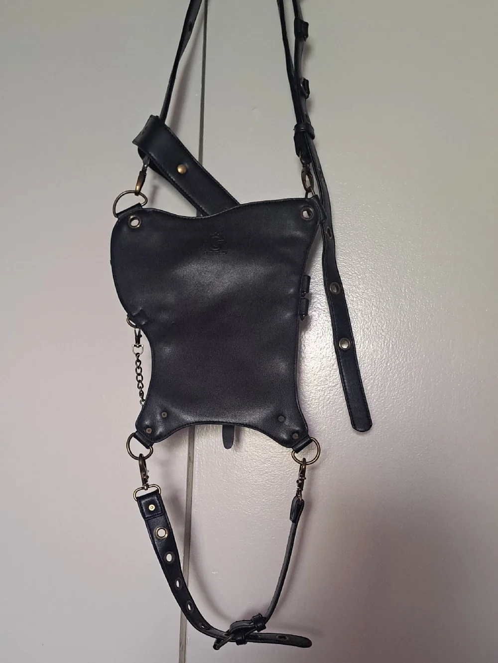 STEEL MOSTER Gothic Steampunk Handbag For Men and Women Hiking Fanny Pack.